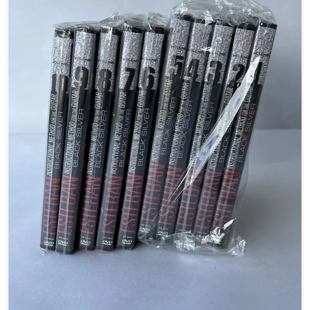New Esteban Black silver steel string cutaway instructional dvds‎ set